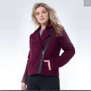 Liverpool Berry Teddy Boucle Moto Jacket Size S 4-6